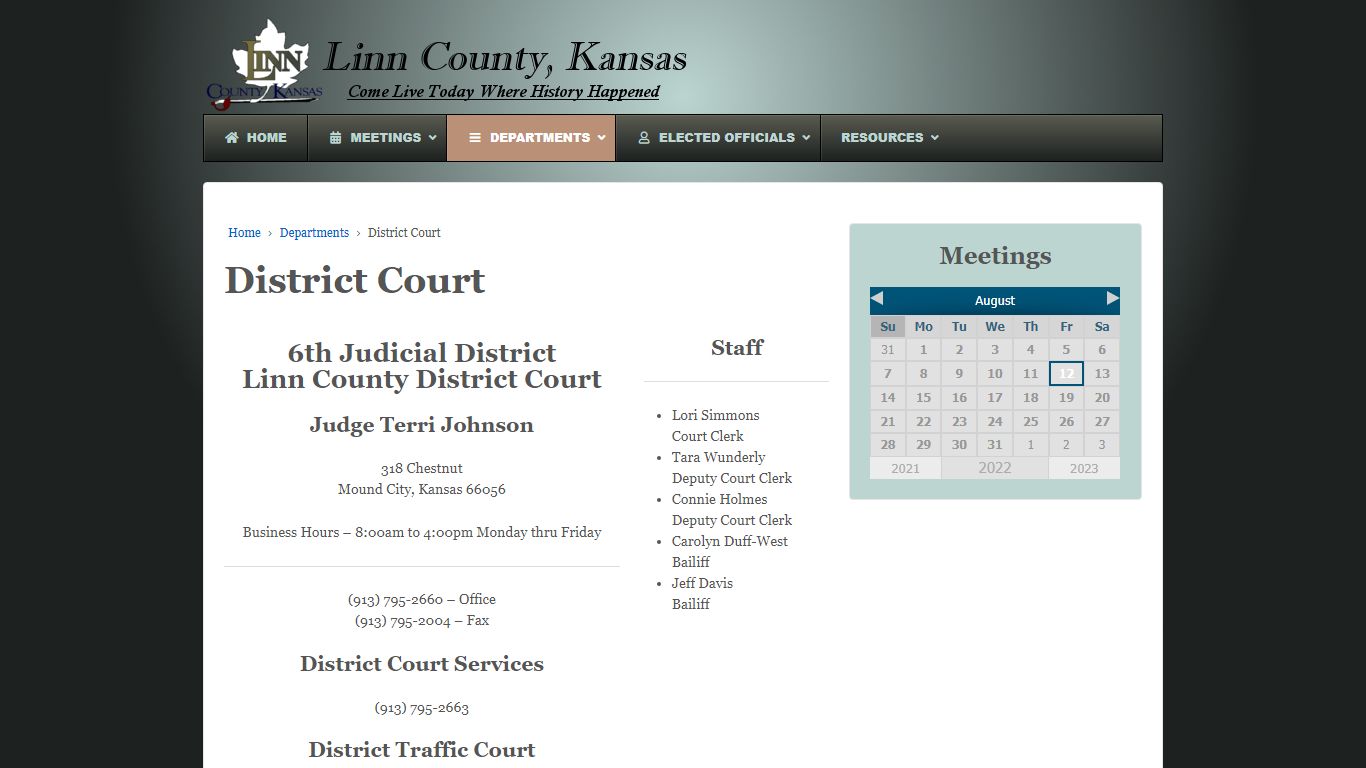 District Court – Linn County, Kansas