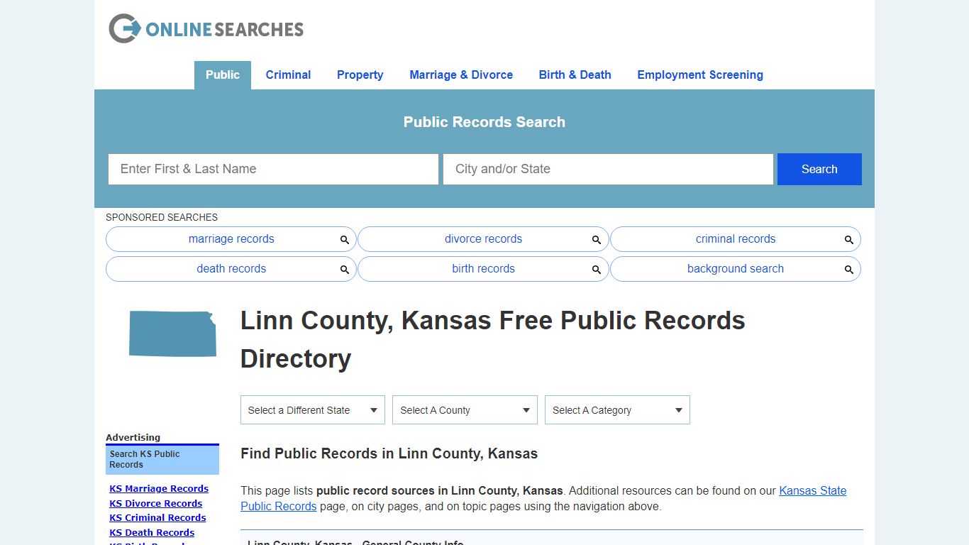 Linn County, Kansas Public Records Directory